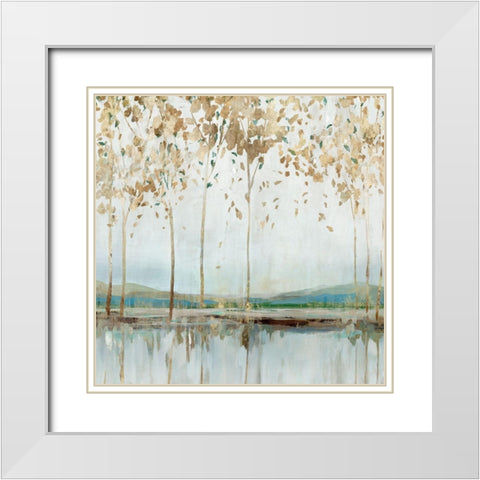 River Breath II White Modern Wood Framed Art Print with Double Matting by Isabelle Z