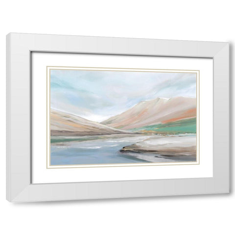 Royal Hills White Modern Wood Framed Art Print with Double Matting by Isabelle Z