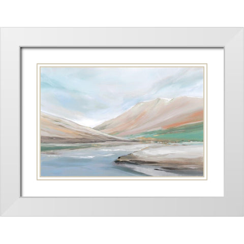 Royal Hills White Modern Wood Framed Art Print with Double Matting by Isabelle Z
