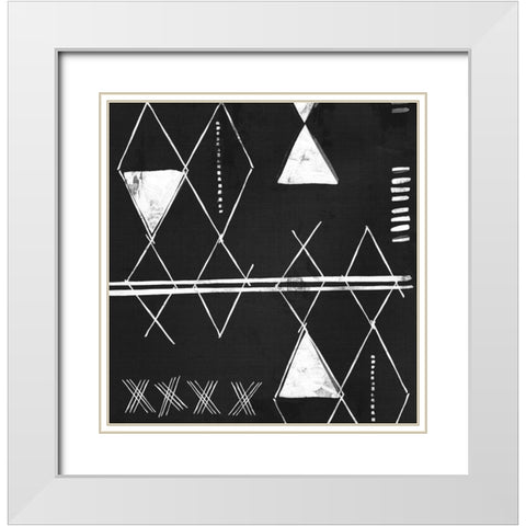 Ethnic Motifs I White Modern Wood Framed Art Print with Double Matting by Isabelle Z