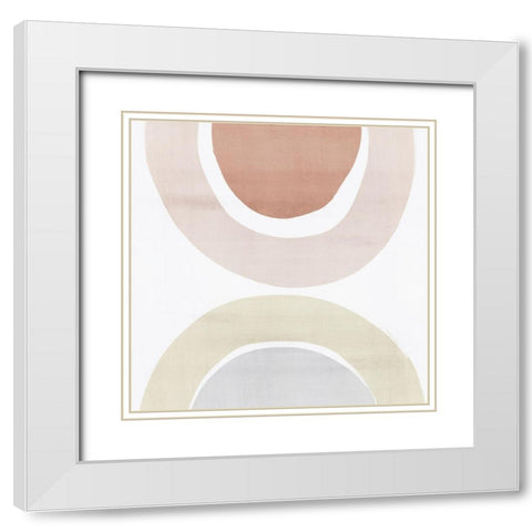 Bend of Colors I White Modern Wood Framed Art Print with Double Matting by Isabelle Z