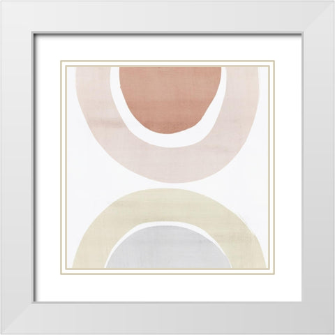Bend of Colors I White Modern Wood Framed Art Print with Double Matting by Isabelle Z