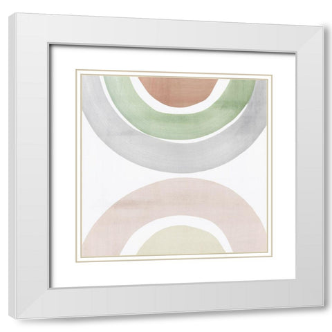 Bend of Colors II White Modern Wood Framed Art Print with Double Matting by Isabelle Z