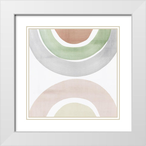Bend of Colors II White Modern Wood Framed Art Print with Double Matting by Isabelle Z
