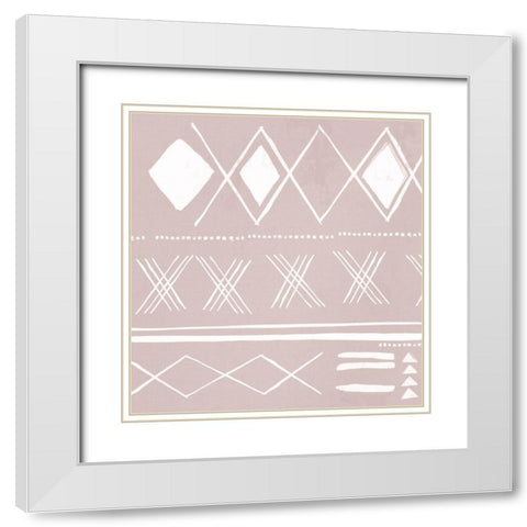 African Travel II White Modern Wood Framed Art Print with Double Matting by Isabelle Z