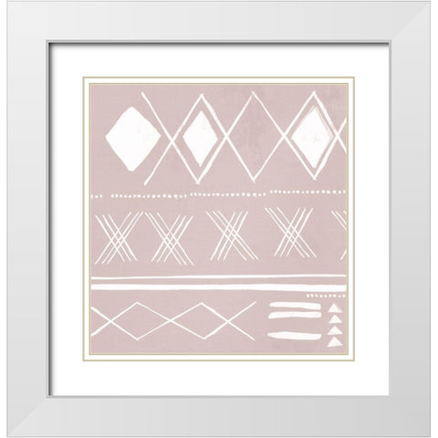 African Travel II White Modern Wood Framed Art Print with Double Matting by Isabelle Z
