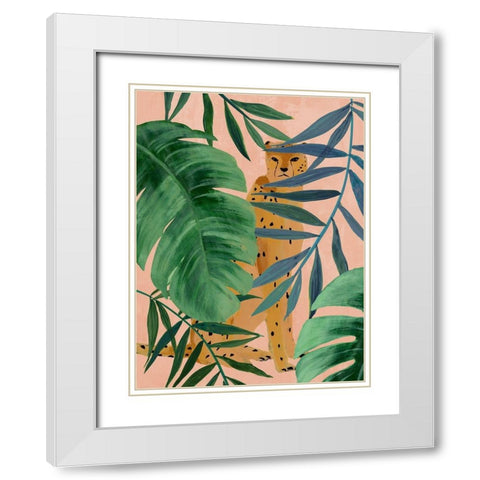 Silent Jungle White Modern Wood Framed Art Print with Double Matting by Isabelle Z