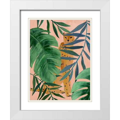 Silent Jungle White Modern Wood Framed Art Print with Double Matting by Isabelle Z