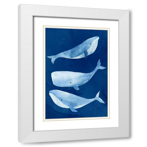 Silent Depth II White Modern Wood Framed Art Print with Double Matting by Isabelle Z