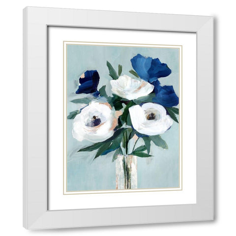 The Day I Met You White Modern Wood Framed Art Print with Double Matting by Isabelle Z
