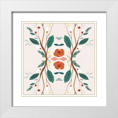 Hidden with Love White Modern Wood Framed Art Print with Double Matting by Isabelle Z