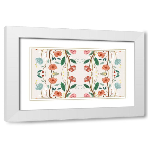 Lost Garden White Modern Wood Framed Art Print with Double Matting by Isabelle Z