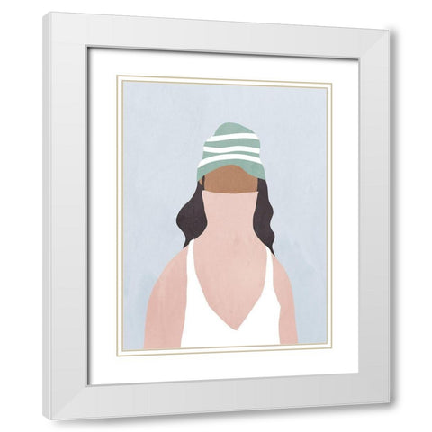 In Velvet White Modern Wood Framed Art Print with Double Matting by Isabelle Z