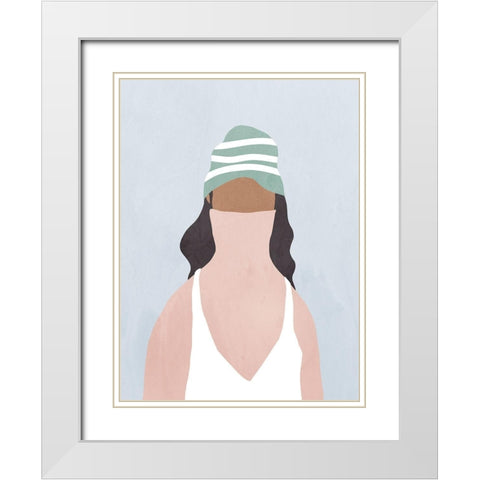 In Velvet White Modern Wood Framed Art Print with Double Matting by Isabelle Z