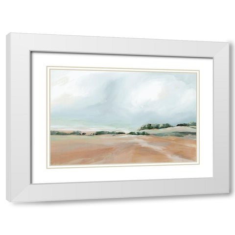 Land of My Soul White Modern Wood Framed Art Print with Double Matting by Isabelle Z