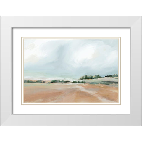 Land of My Soul White Modern Wood Framed Art Print with Double Matting by Isabelle Z