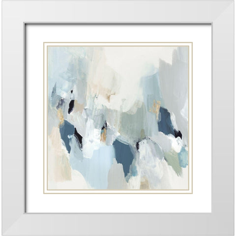 Little Talks II White Modern Wood Framed Art Print with Double Matting by Isabelle Z