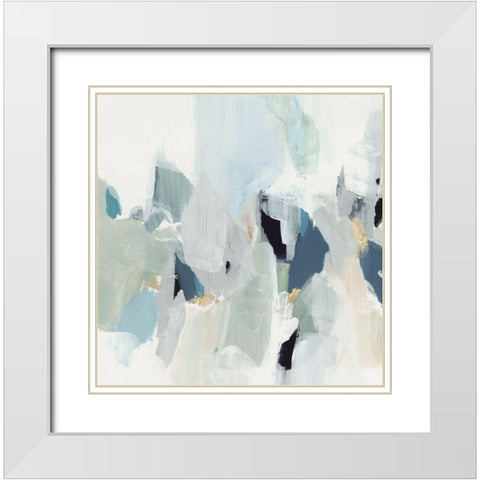 Little Talks III White Modern Wood Framed Art Print with Double Matting by Isabelle Z