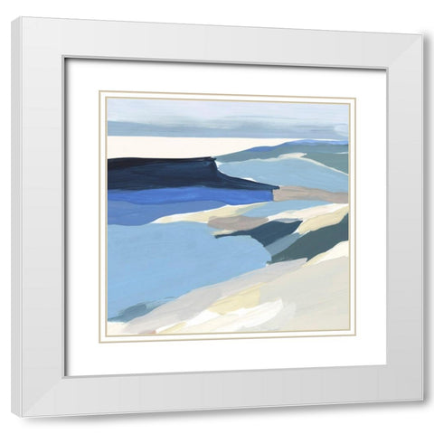 Graham Lake II White Modern Wood Framed Art Print with Double Matting by Isabelle Z