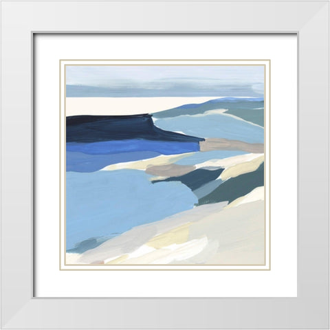 Graham Lake II White Modern Wood Framed Art Print with Double Matting by Isabelle Z
