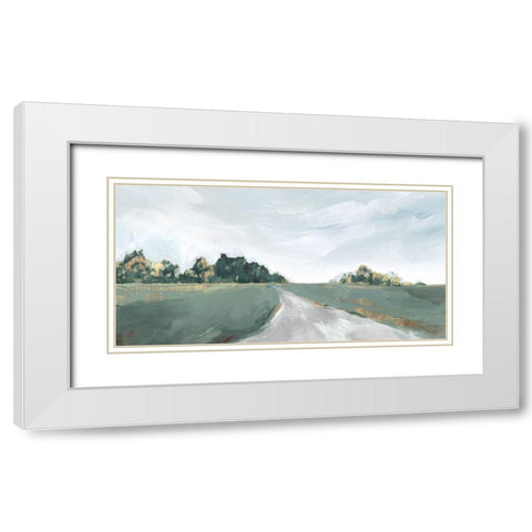 Field of Dreams White Modern Wood Framed Art Print with Double Matting by Isabelle Z
