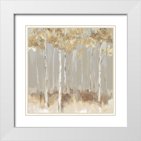 Shimmering Escape White Modern Wood Framed Art Print with Double Matting by Isabelle Z