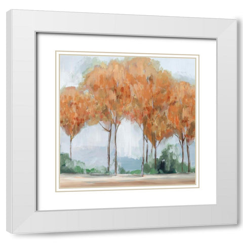 Coral Forest White Modern Wood Framed Art Print with Double Matting by Isabelle Z