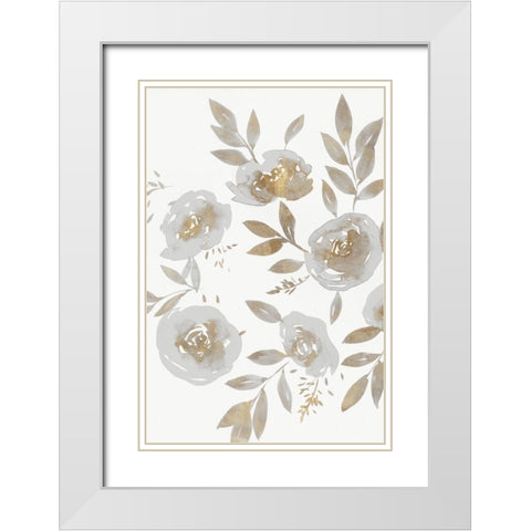 Harmonious I White Modern Wood Framed Art Print with Double Matting by Isabelle Z