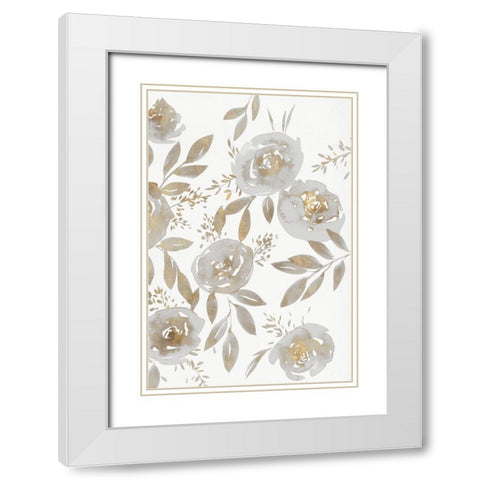 Harmonious III White Modern Wood Framed Art Print with Double Matting by Isabelle Z