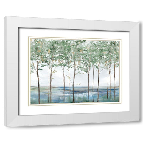 Forest Peak  White Modern Wood Framed Art Print with Double Matting by Isabelle Z