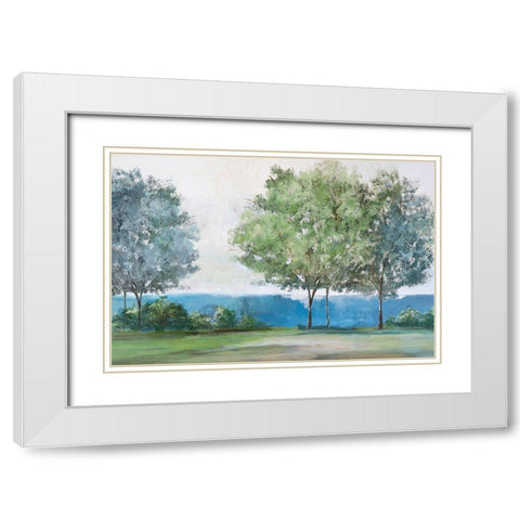 Calming View White Modern Wood Framed Art Print with Double Matting by Isabelle Z