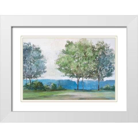 Calming View White Modern Wood Framed Art Print with Double Matting by Isabelle Z