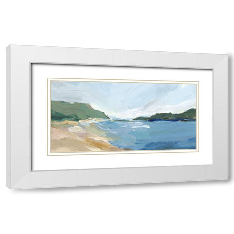 Brisk Landscape White Modern Wood Framed Art Print with Double Matting by Isabelle Z
