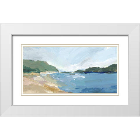 Brisk Landscape White Modern Wood Framed Art Print with Double Matting by Isabelle Z