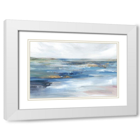 Ocean Kiss White Modern Wood Framed Art Print with Double Matting by Isabelle Z
