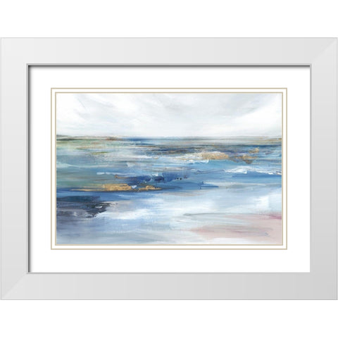 Ocean Kiss White Modern Wood Framed Art Print with Double Matting by Isabelle Z