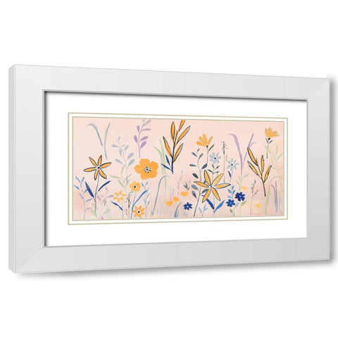Spring Parade I White Modern Wood Framed Art Print with Double Matting by Isabelle Z