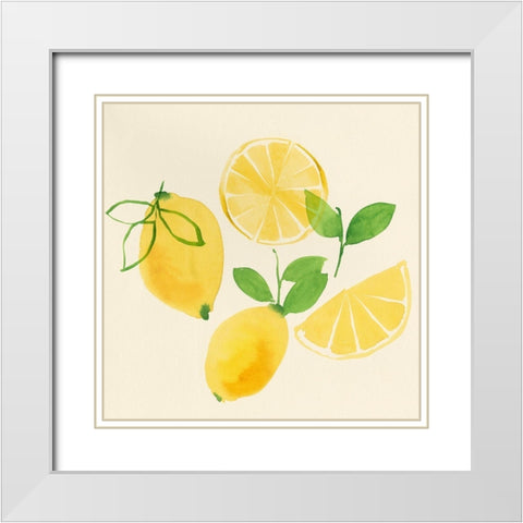 Juicy Fruits I White Modern Wood Framed Art Print with Double Matting by Isabelle Z
