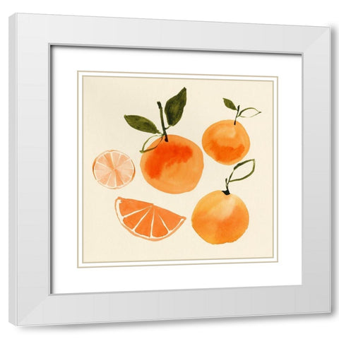 Juicy Fruits II White Modern Wood Framed Art Print with Double Matting by Isabelle Z