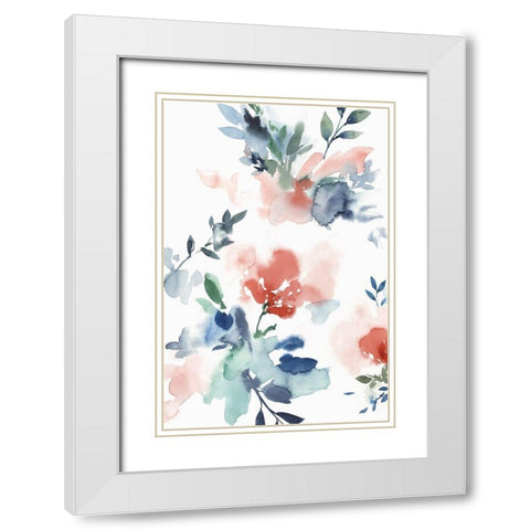 Beauty Dance I White Modern Wood Framed Art Print with Double Matting by Isabelle Z