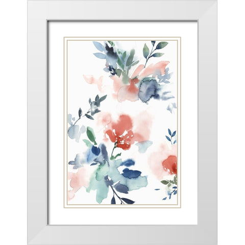 Beauty Dance I White Modern Wood Framed Art Print with Double Matting by Isabelle Z