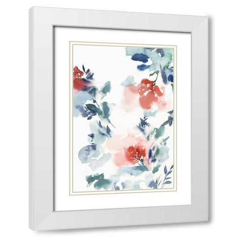 Beauty Dance II White Modern Wood Framed Art Print with Double Matting by Isabelle Z