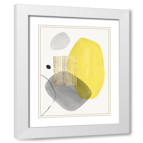 Pistachio Dreams I Yellow Version  White Modern Wood Framed Art Print with Double Matting by Isabelle Z