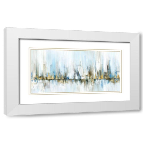 Frozen Horizon White Modern Wood Framed Art Print with Double Matting by Isabelle Z