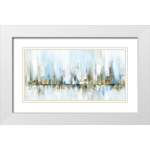 Frozen Horizon White Modern Wood Framed Art Print with Double Matting by Isabelle Z
