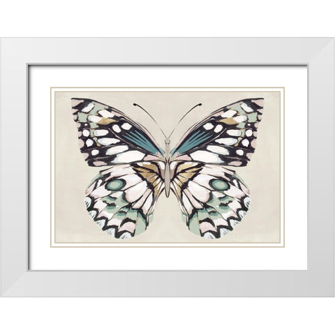 Butterflys Kiss I  White Modern Wood Framed Art Print with Double Matting by Isabelle Z