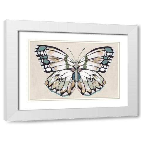 Butterflys Kiss II White Modern Wood Framed Art Print with Double Matting by Isabelle Z