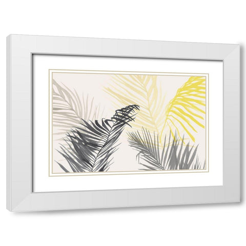 Summer Swaying Palms  White Modern Wood Framed Art Print with Double Matting by Isabelle Z