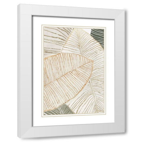Tropic Breeze I  White Modern Wood Framed Art Print with Double Matting by Isabelle Z