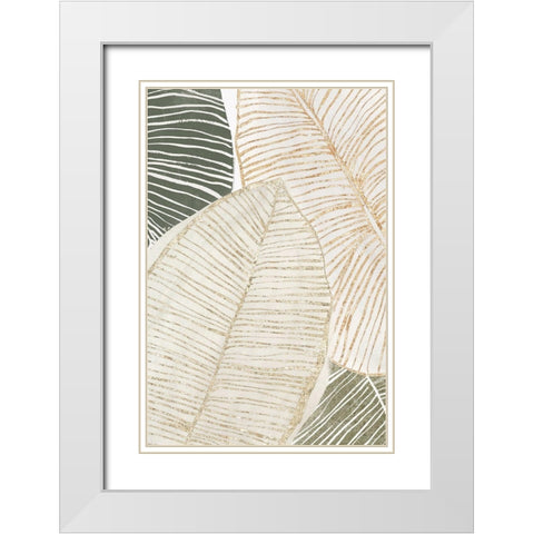 Tropic Breeze II White Modern Wood Framed Art Print with Double Matting by Isabelle Z